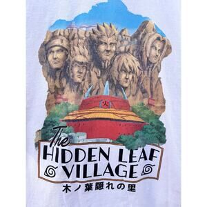 Naruto Shippuden Hidden Leaf Village T-Shirt M Men’s White Graphic Tee Y2K